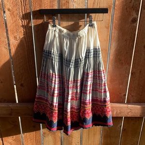 Vintage gypsy boho textile skirt possibly Aoyama itchome Latifa 169